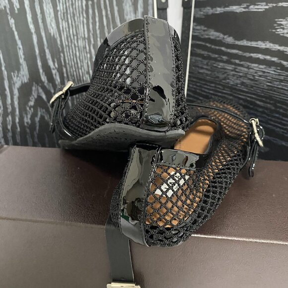 Alaia Black Mesh Flats with Buckle - Picture 6 of 6